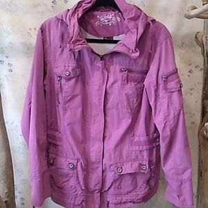 Giga Dx By Killtex Utility Military Style Multi Pocket Purple Coat Jacket In 12